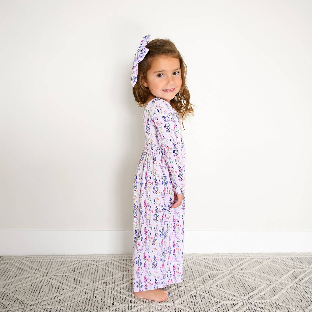 Lavender Blossom Floral Bamboo Romper