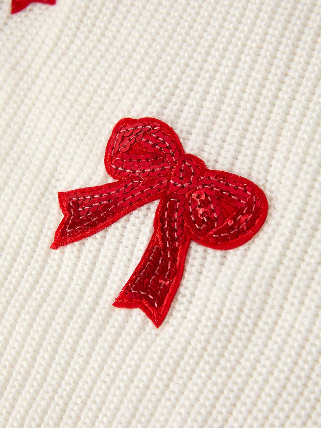 Christmas Bow Sequin Sweater