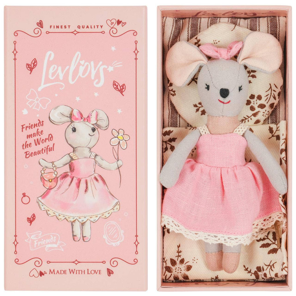 Levlovs Mouse Lili in a Box with the Bedding Gift Set