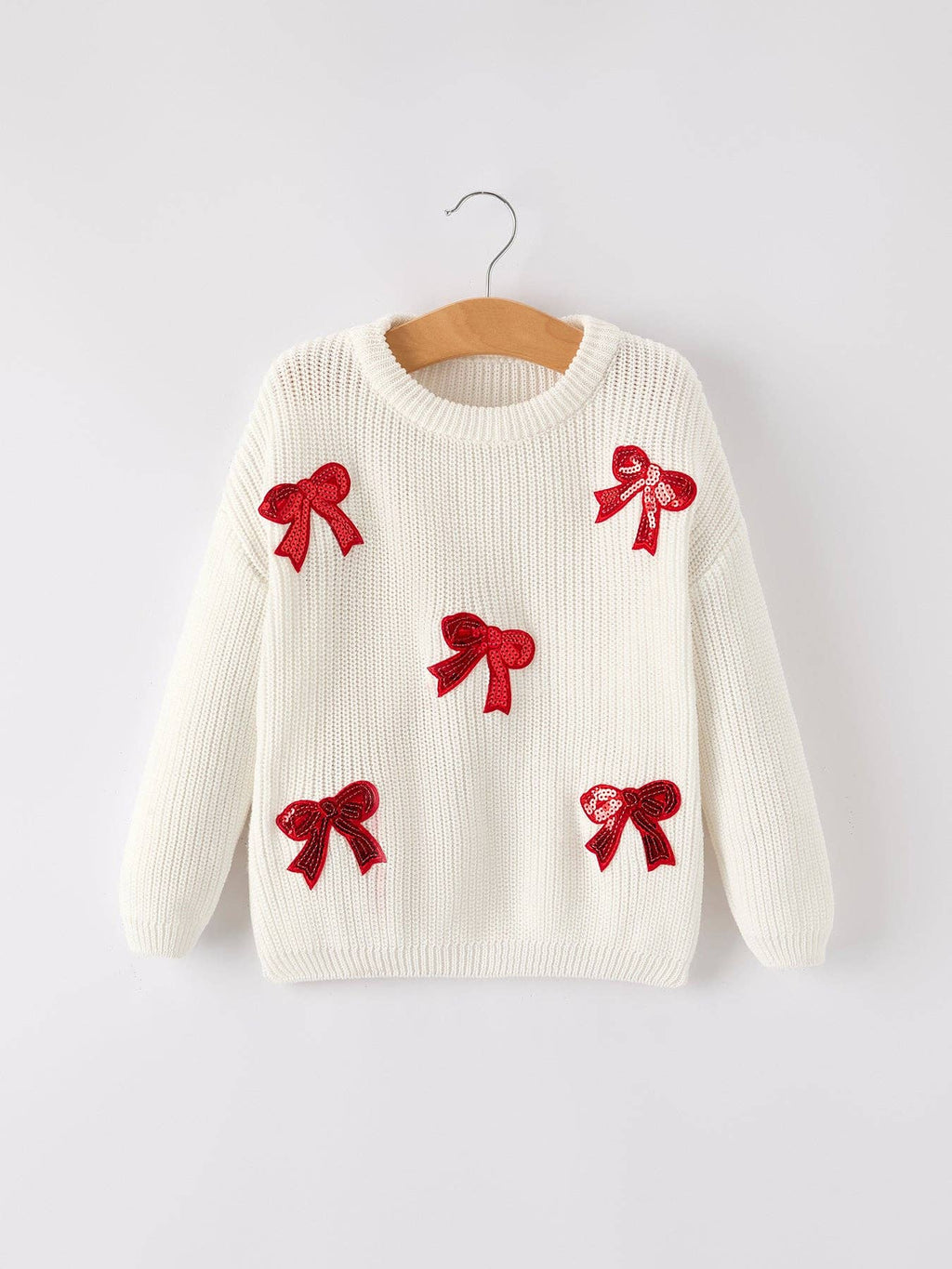 Christmas Bow Sequin Sweater