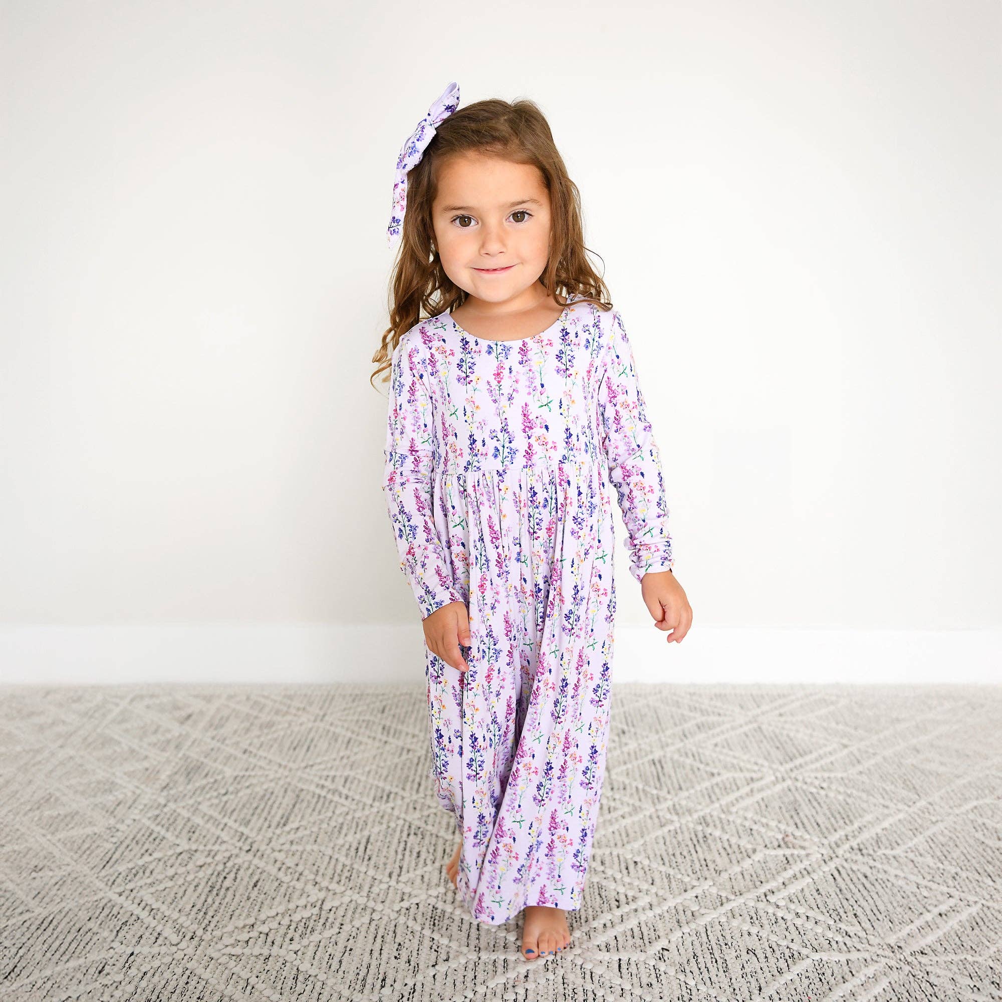 Lavender Blossom Floral Bamboo Romper