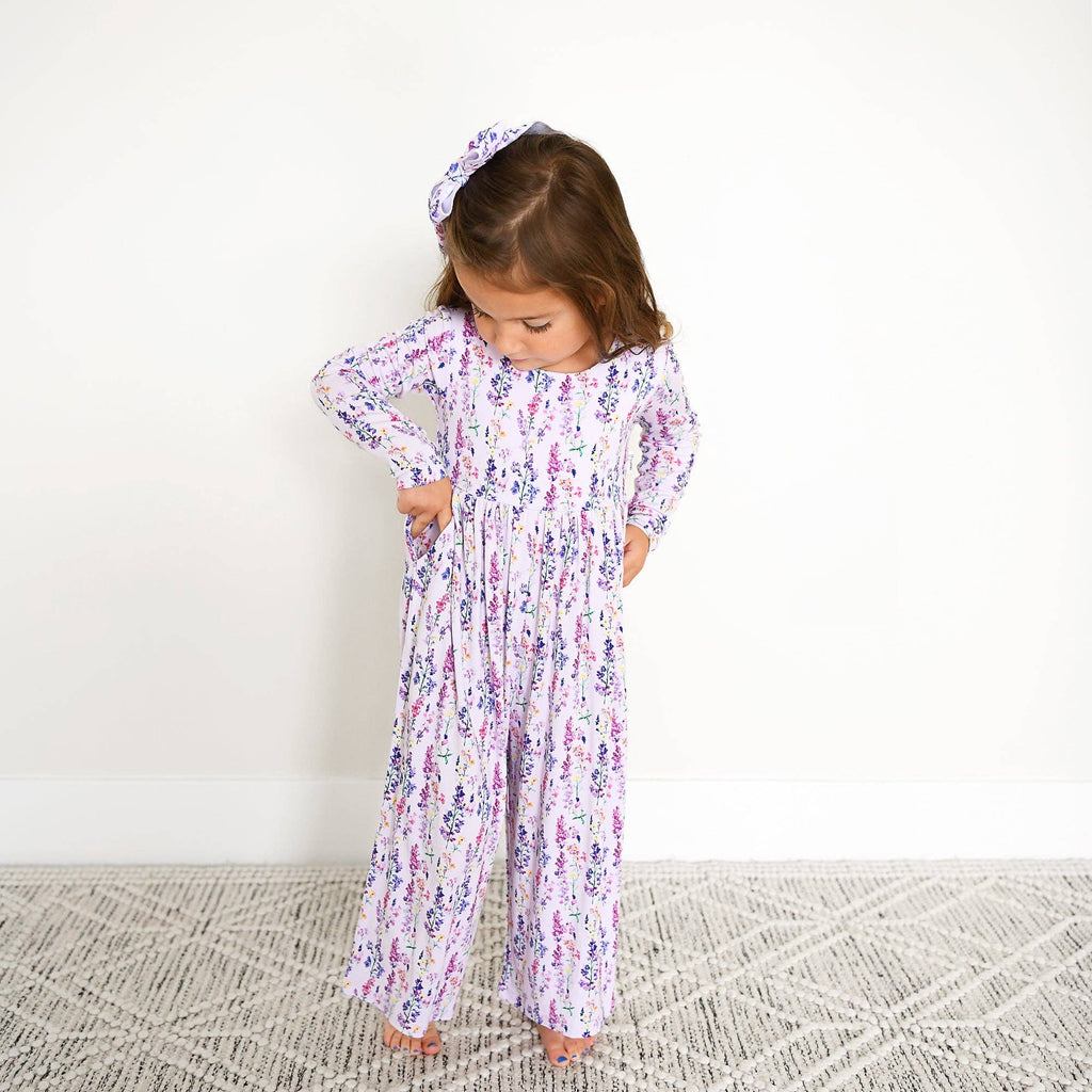 Lavender Blossom Floral Bamboo Romper