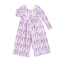 Lavender Blossom Floral Bamboo Romper