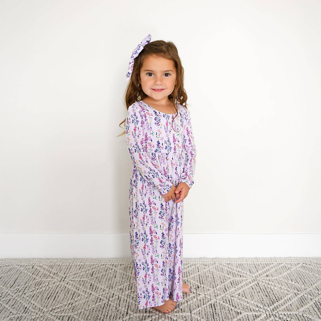 Lavender Blossom Floral Bamboo Romper