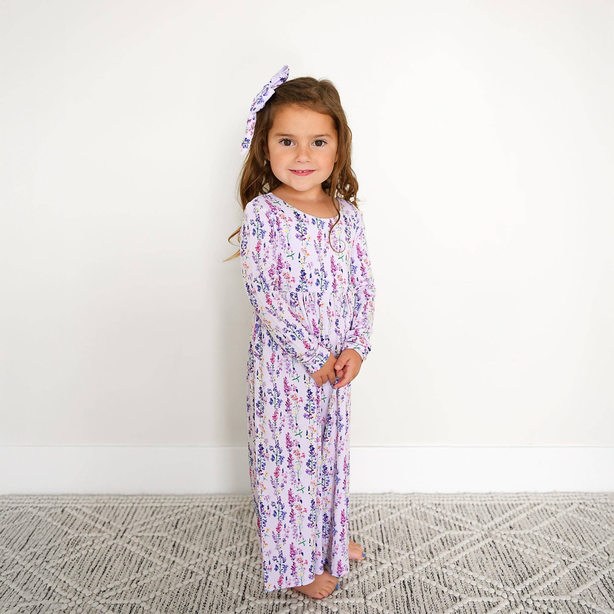 Lavender Blossom Floral Bamboo Romper