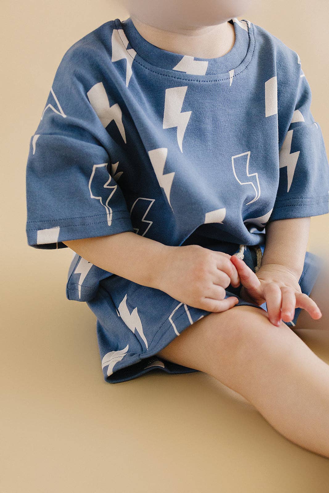 Blue Bolts Shorts Set