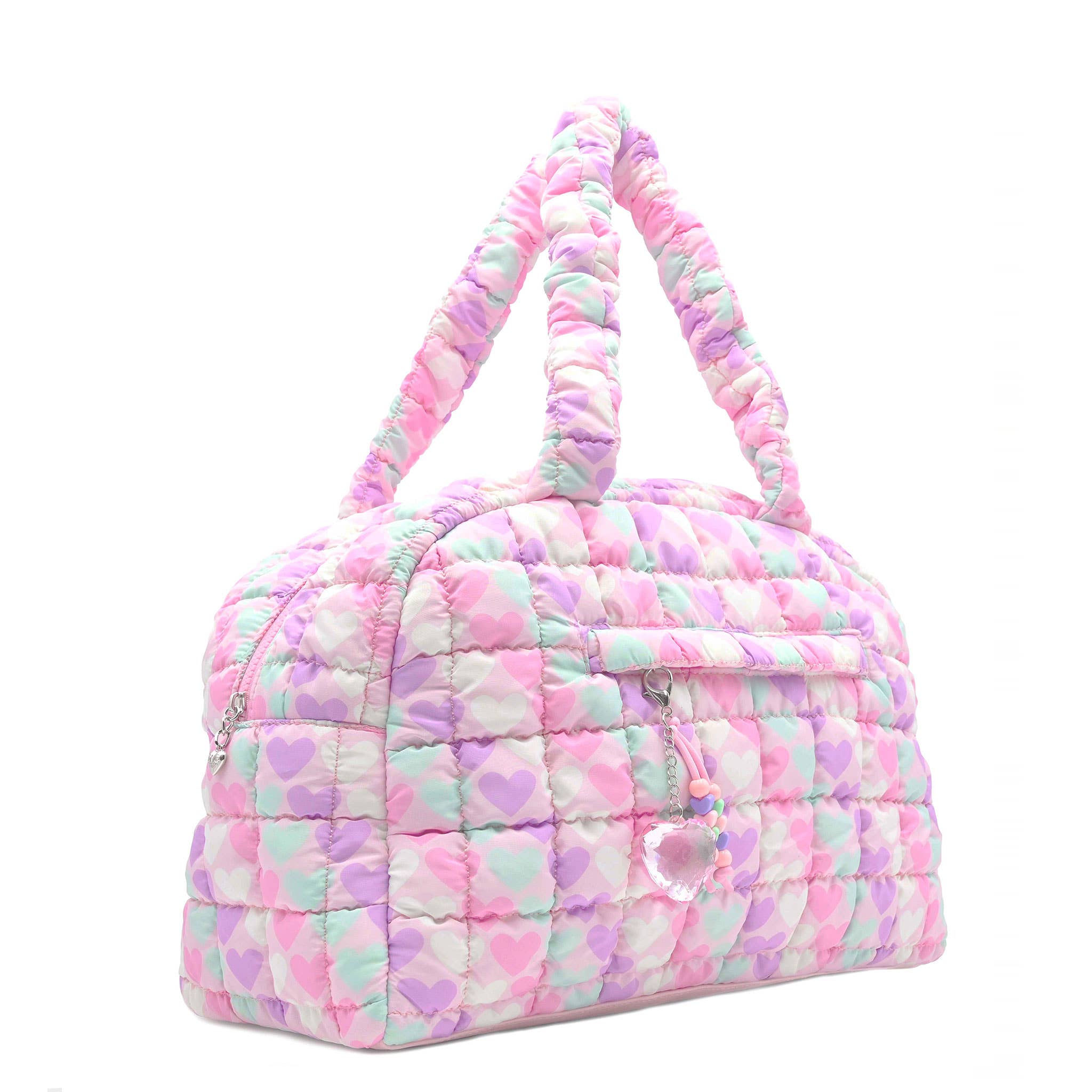 Quilted Scrunchies Heart Medium Duffle Bag