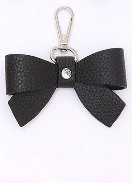 TRENDING VEGAN LEATHER BOW KEYCHAIN