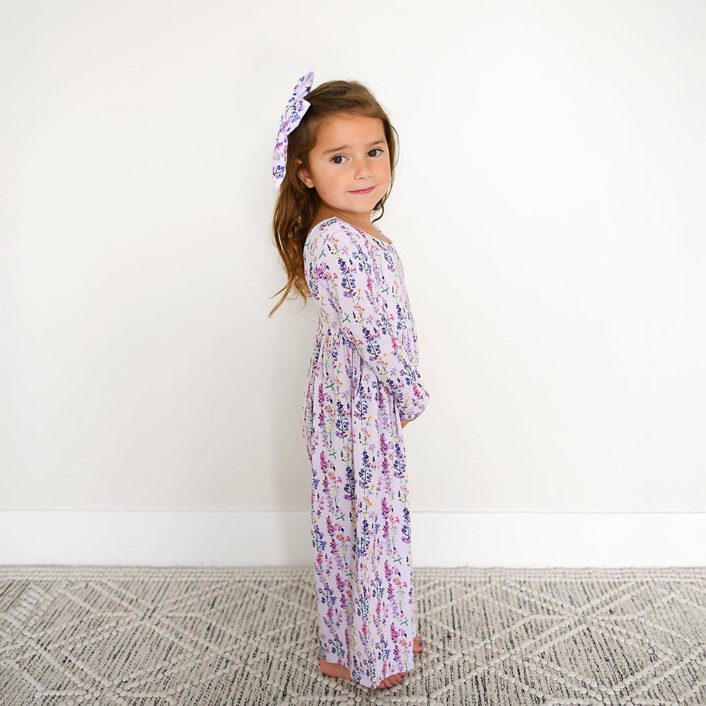 Lavender Blossom Floral Bamboo Romper