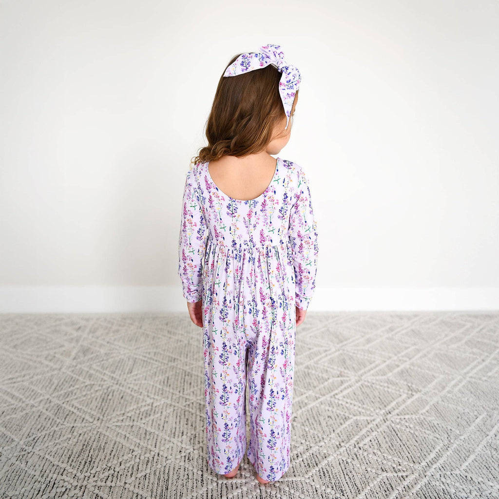 Lavender Blossom Floral Bamboo Romper