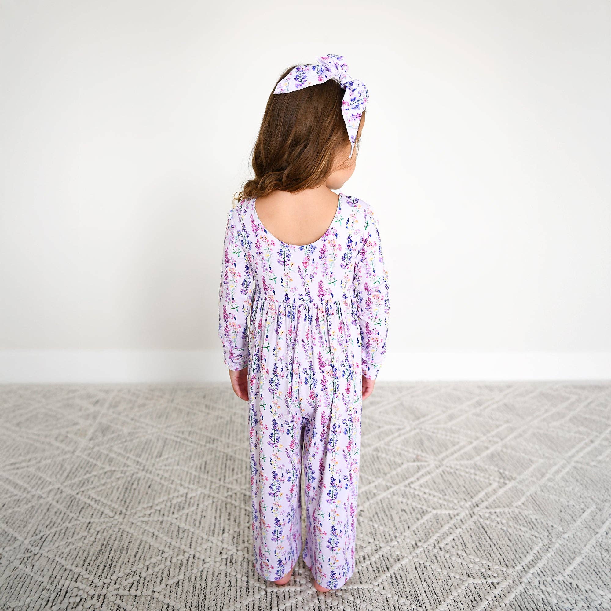 Lavender Blossom Floral Bamboo Romper