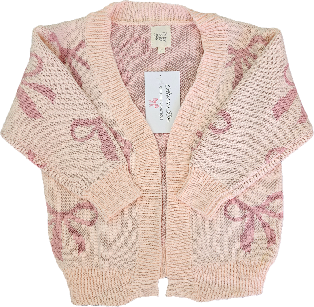 Pretty In Bows Cardigan- Pink