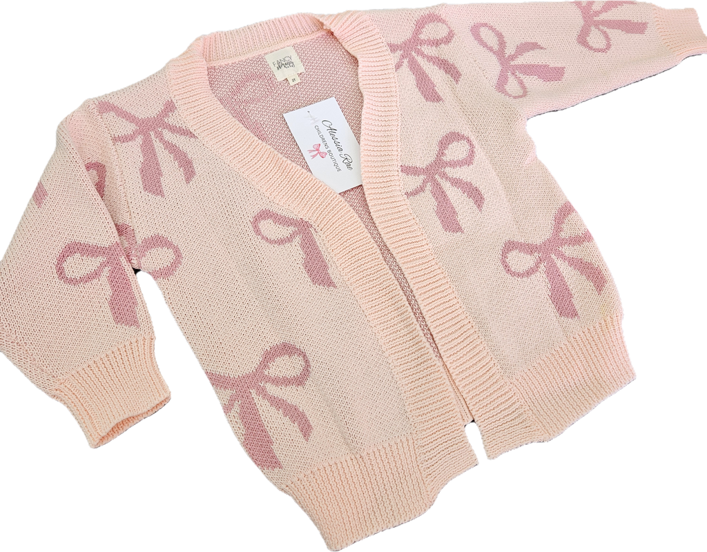 Pretty In Bows Cardigan- Pink