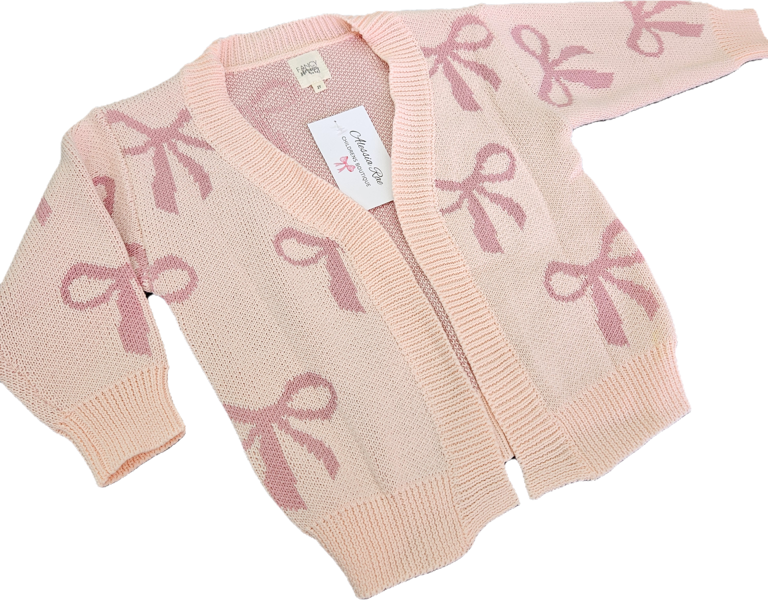 Pretty In Bows Cardigan- Pink