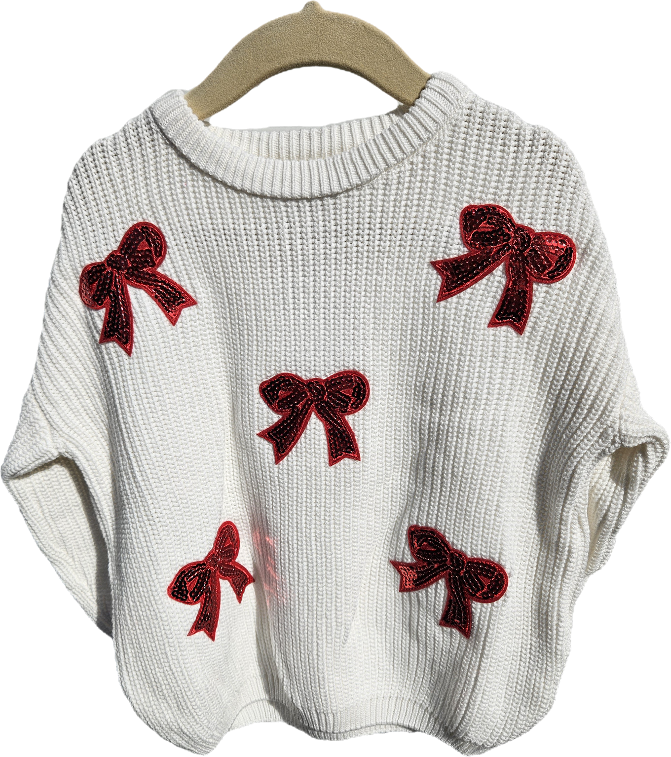 Christmas Bow Sequin Sweater