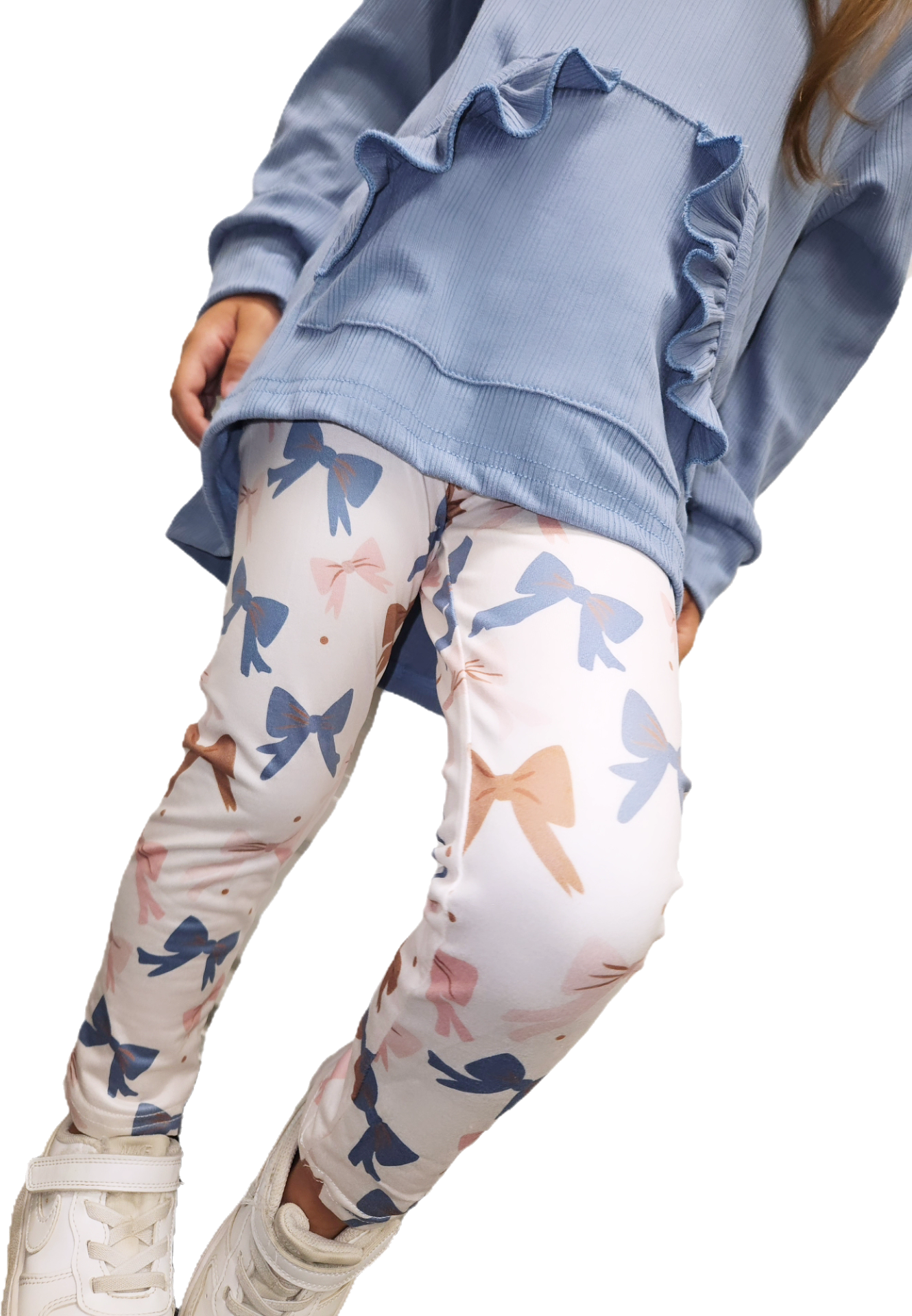 Hi-Lo Bow Legging Ruffle Set