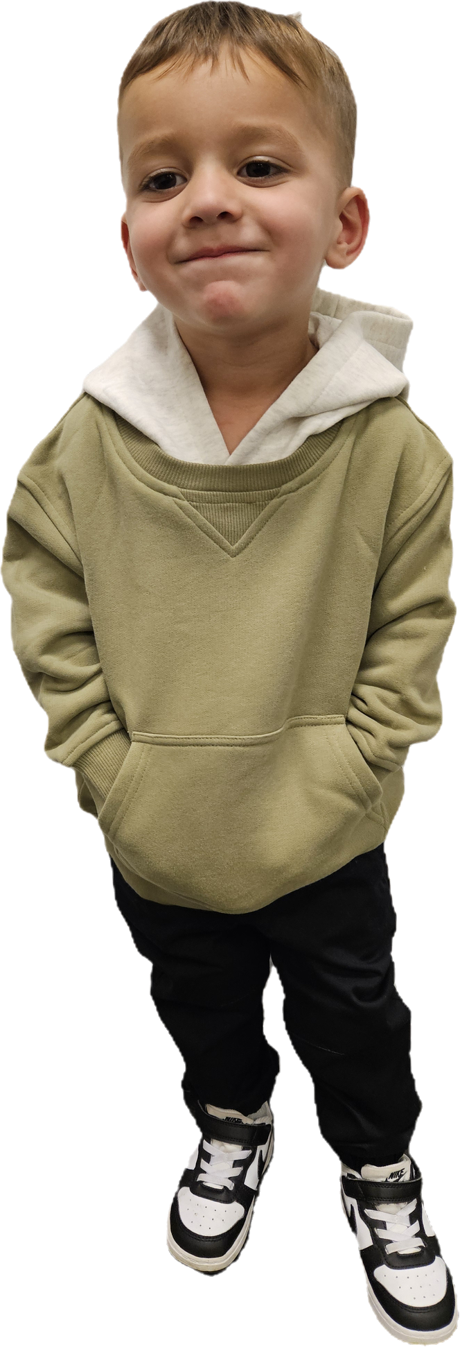 Olive Green Crew-Neck Hoodie