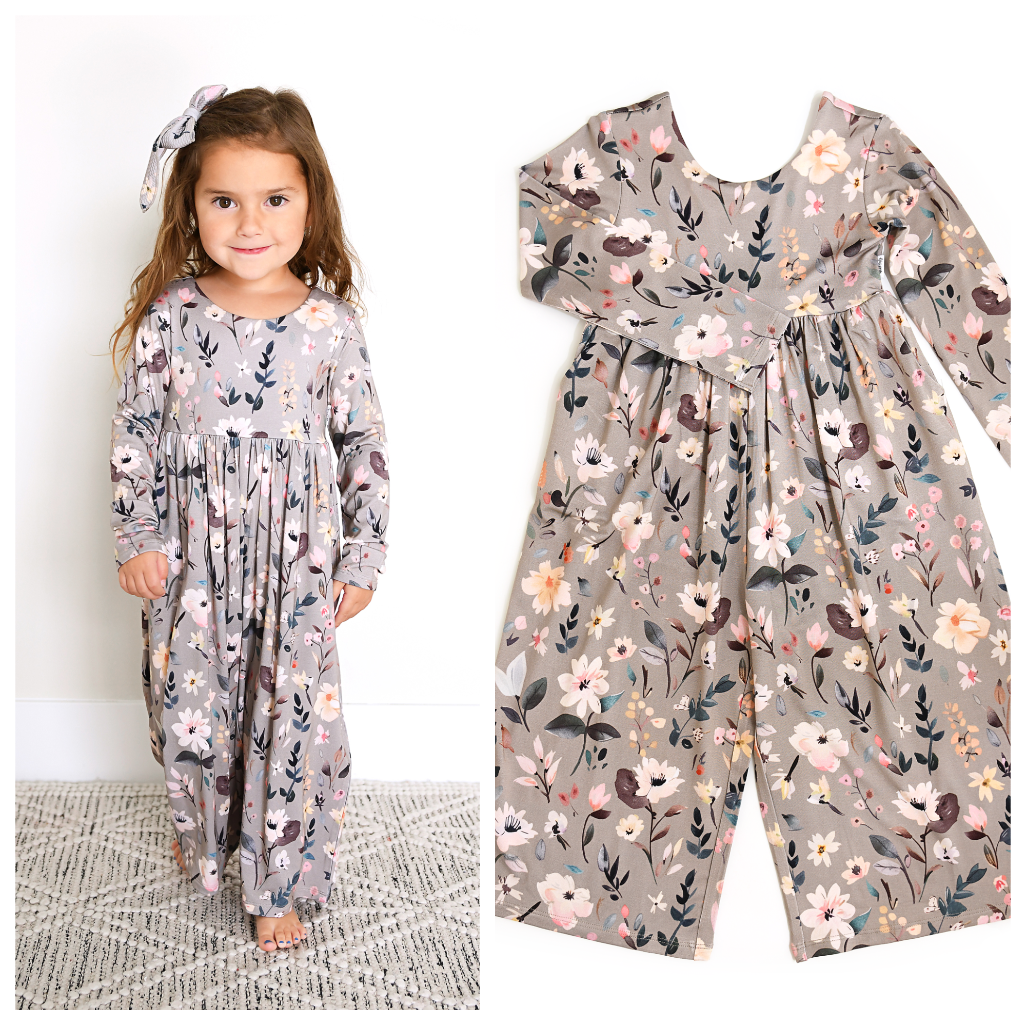 Grey Gardenia Bamboo Romper