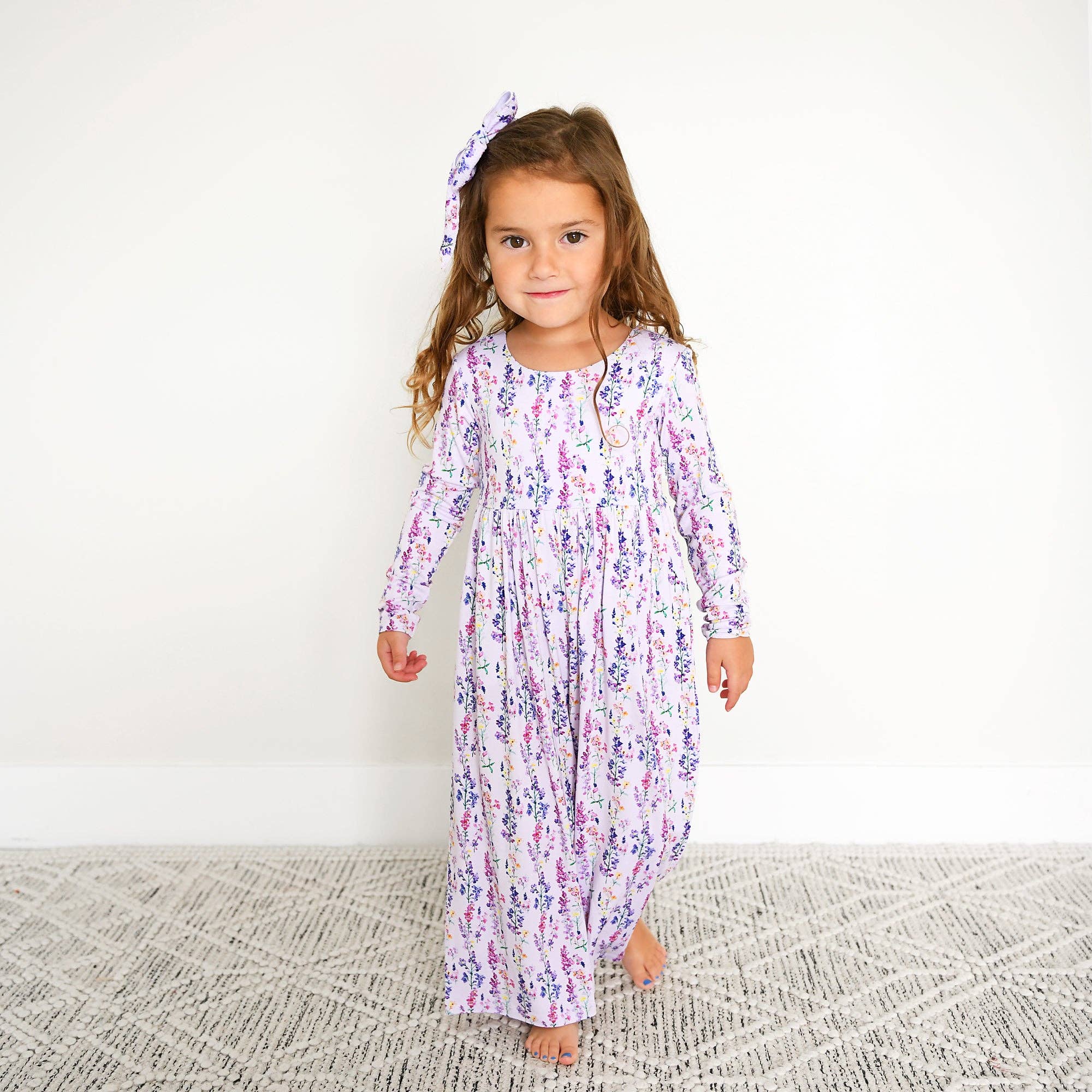 Lavender Blossom Floral Bamboo Romper