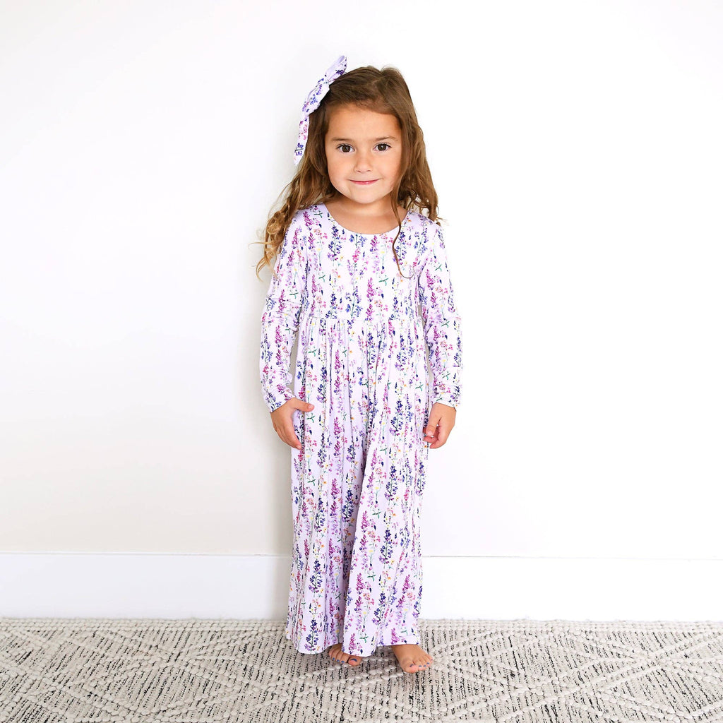 Lavender Blossom Floral Bamboo Romper