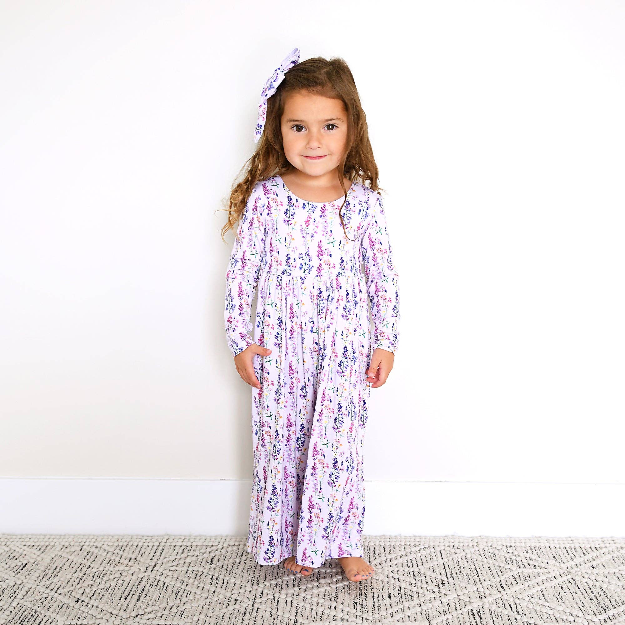 Lavender Blossom Floral Bamboo Romper