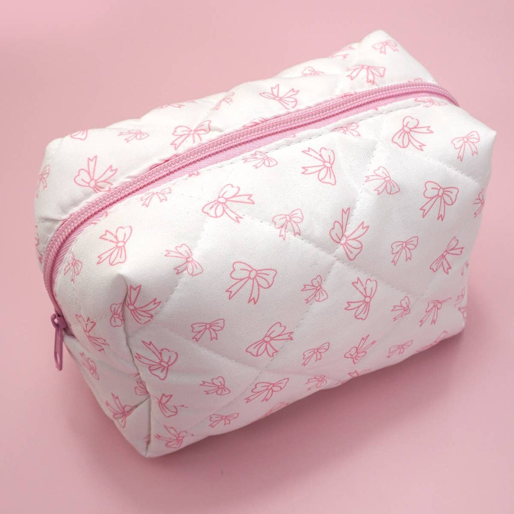 Cotton Bow Cosmetic Pouch