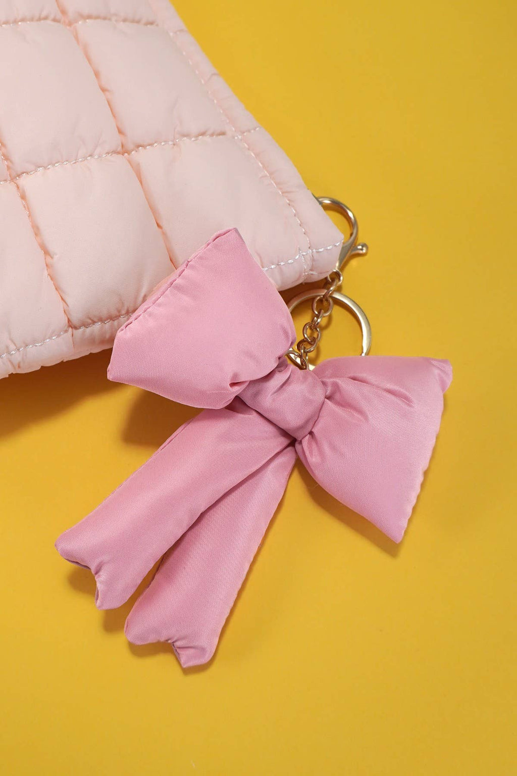 Chic Puffer Bow Key Chain
