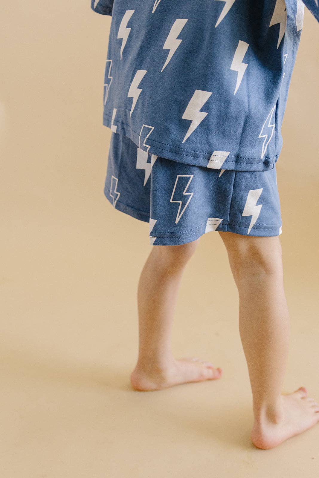 Blue Bolts Shorts Set