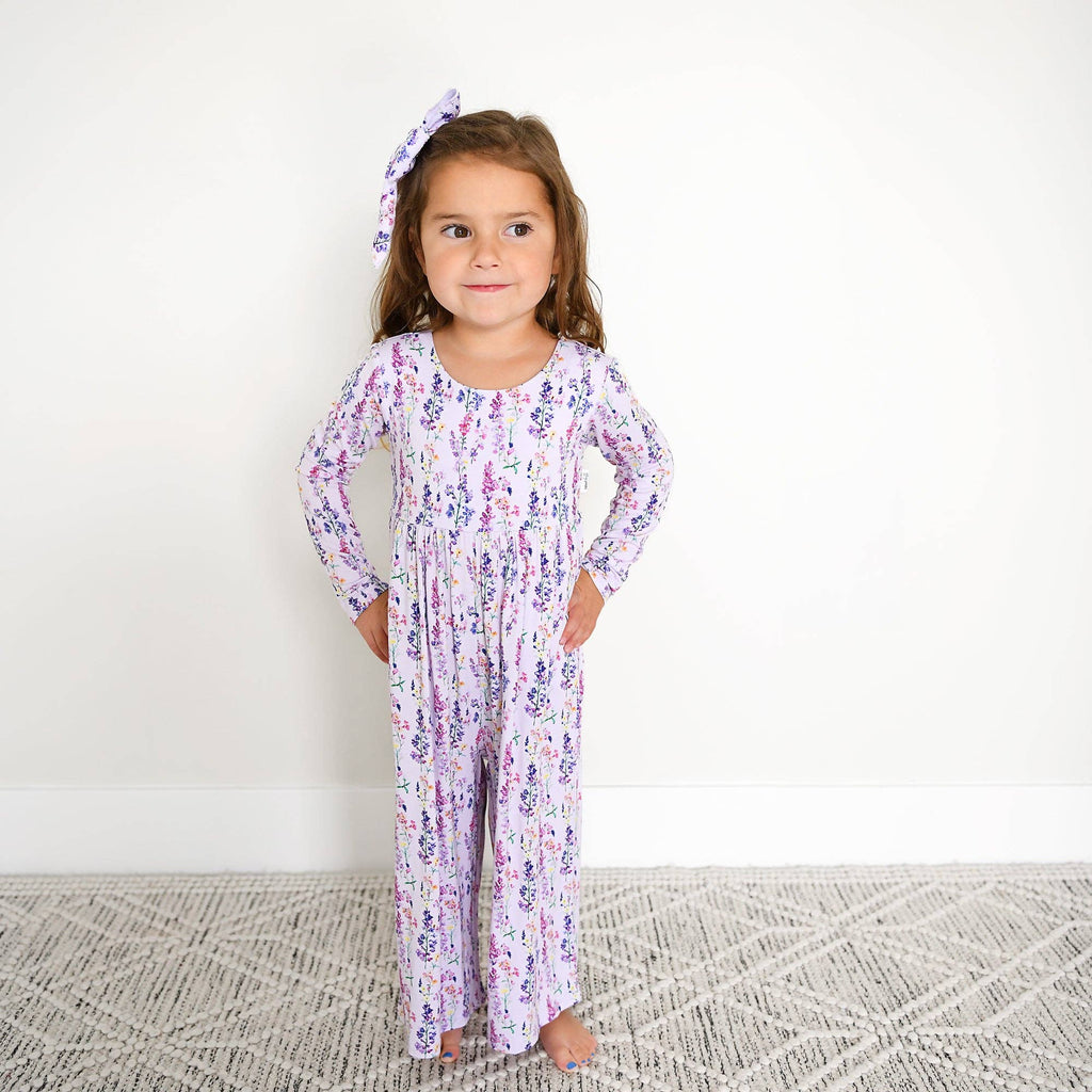 Lavender Blossom Floral Bamboo Romper