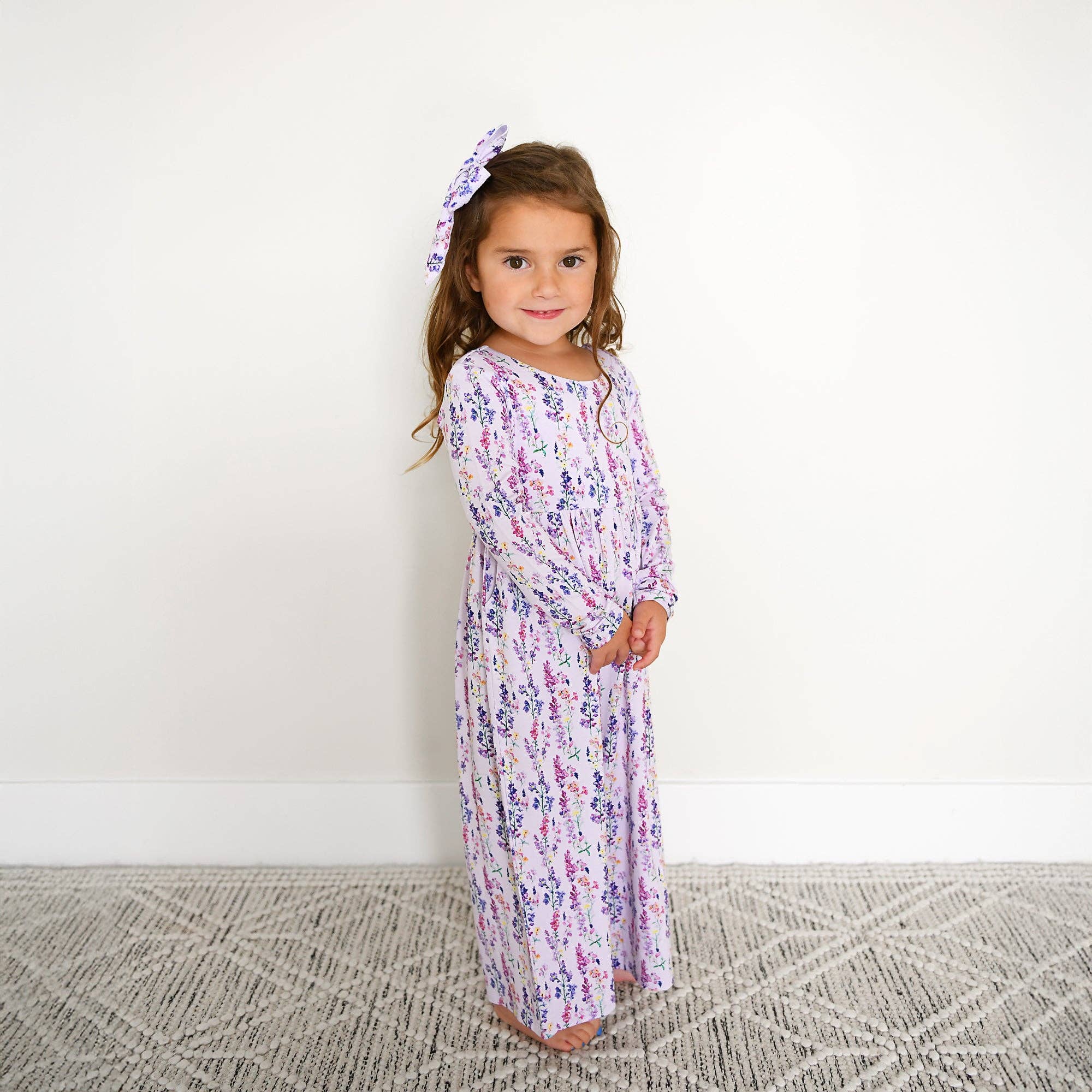 Lavender Blossom Floral Bamboo Romper