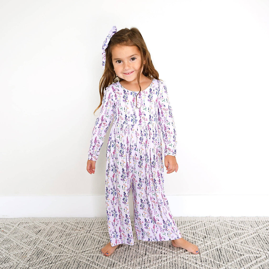 Lavender Blossom Floral Bamboo Romper