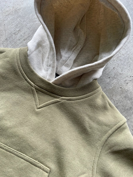 Olive Green Crew-Neck Hoodie