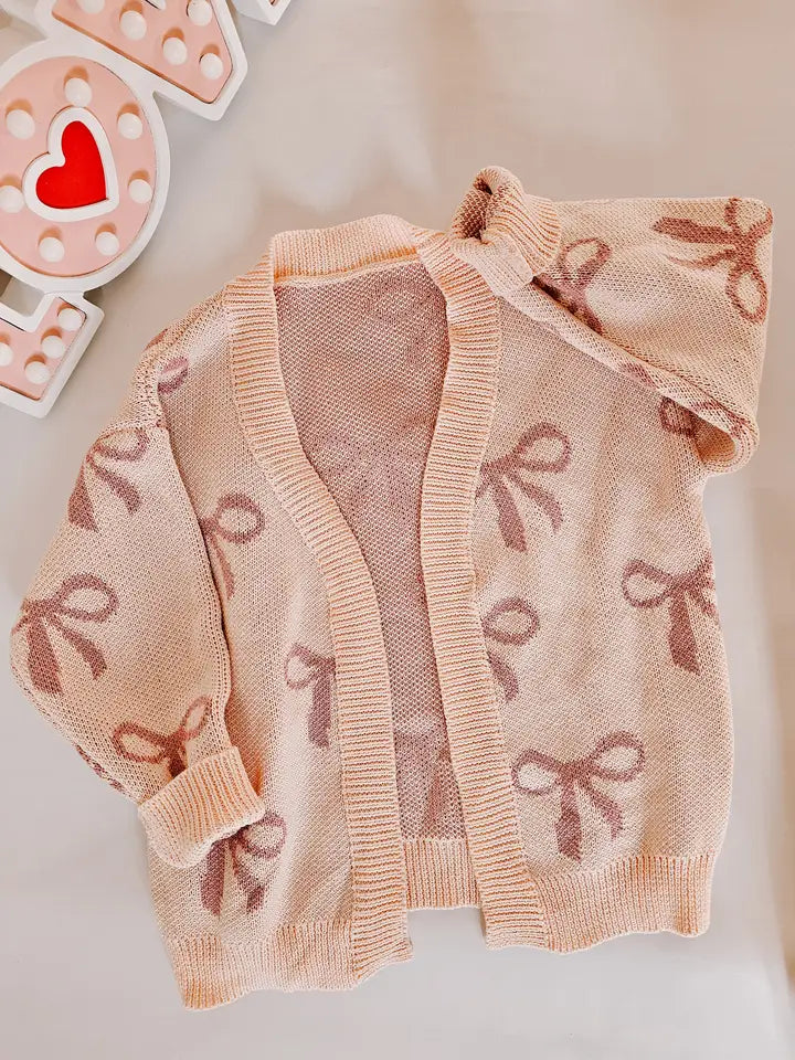 Pretty In Bows Cardigan- Pink