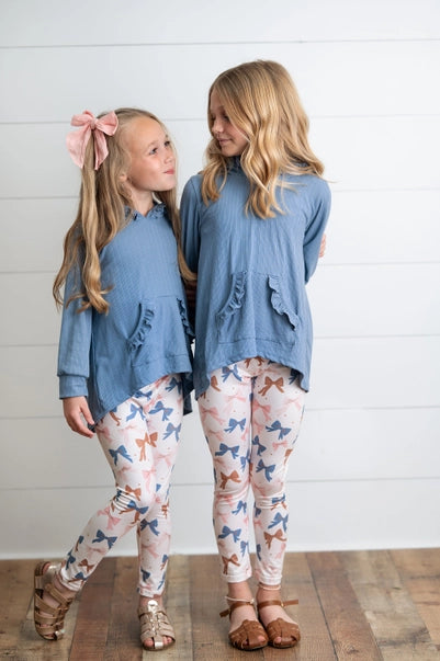 Hi-Lo Bow Legging Ruffle Set